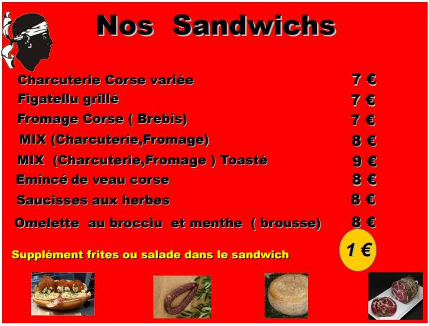 Sandwich  &#34; U CORSU&#34;